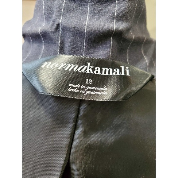 Norma Kamali Gray Polyester Single Breasted Three Buttons Fitted Blazer 12 - Picture 9 of 12